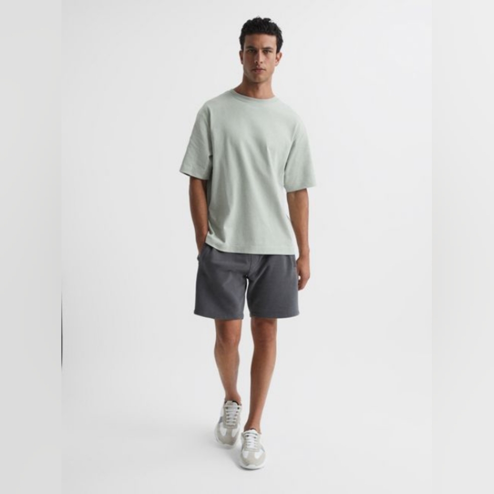 REISS LONDON MENS  TATE GREY OVERSIZED 100%  COTTON TSHIRT NEW SIZE XL